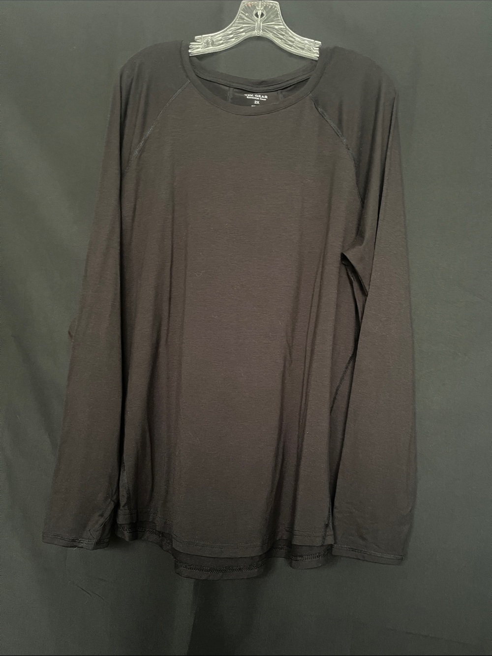tek gear Black Long Sleeve Crewneck Tee - Lightweight